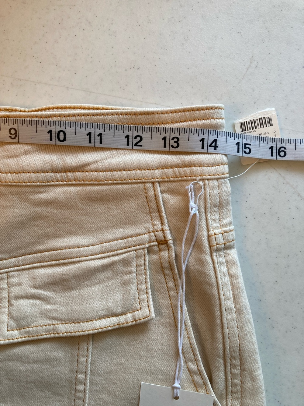 Pilcro Cream Wide-Leg Cropped Denim Trousers - Picture 10 of 11